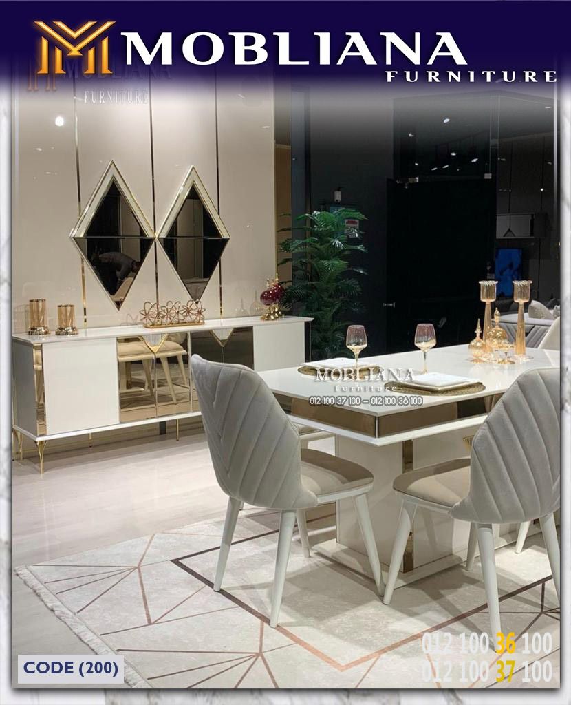 صور غرف سفرة باللون الابيض تتميز بالهدوء و الشياكه