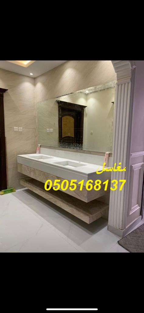 مغاسل رخام حديثة تركيب وبناء مغاسل رخام حمامامات