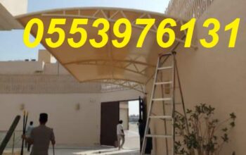 تركيب مظلات سيارات قماش