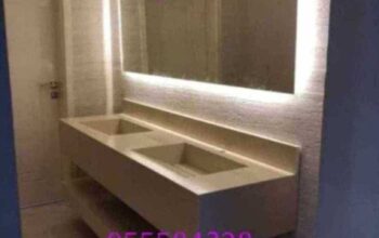 مغاسل رخام , ديكورات حمامات فاخرة