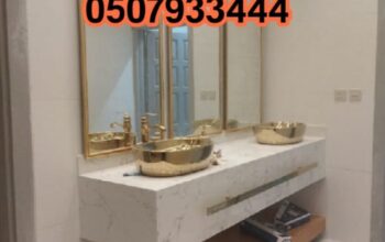 مغاسل رخام , ديكورات حمامات فاخرة