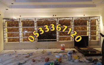 مشبات، ديكورات مشبات متنوعة، مشب نار رخام