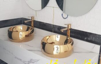 مغاسل رخام , ديكورات مغاسل الحمامات جميلة وفاخرة