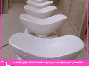 صواني أكريليك, مجسمات فيبر جلاس, ايبوكسي,صحون حفلا