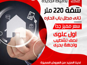 شقة للبيع 220 متر دمياط الجديدة