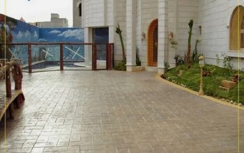 خرسانة مطبوعة,صبات تسوية, ارضيات رخام,ارضيات البحص