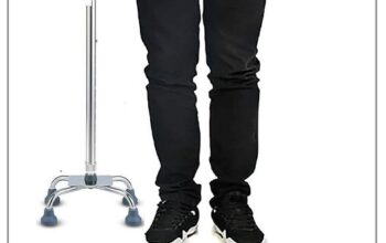 عكاز طبي رباعي الأرجل لكبار السن