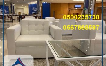 كراسى وطاولات للحفلات,كنب جلد ابيض, كراسي فندقية,