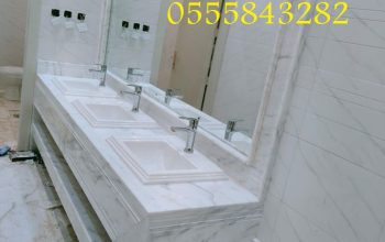 مغاسل رخام ، ديكورات حمامات فاخرة